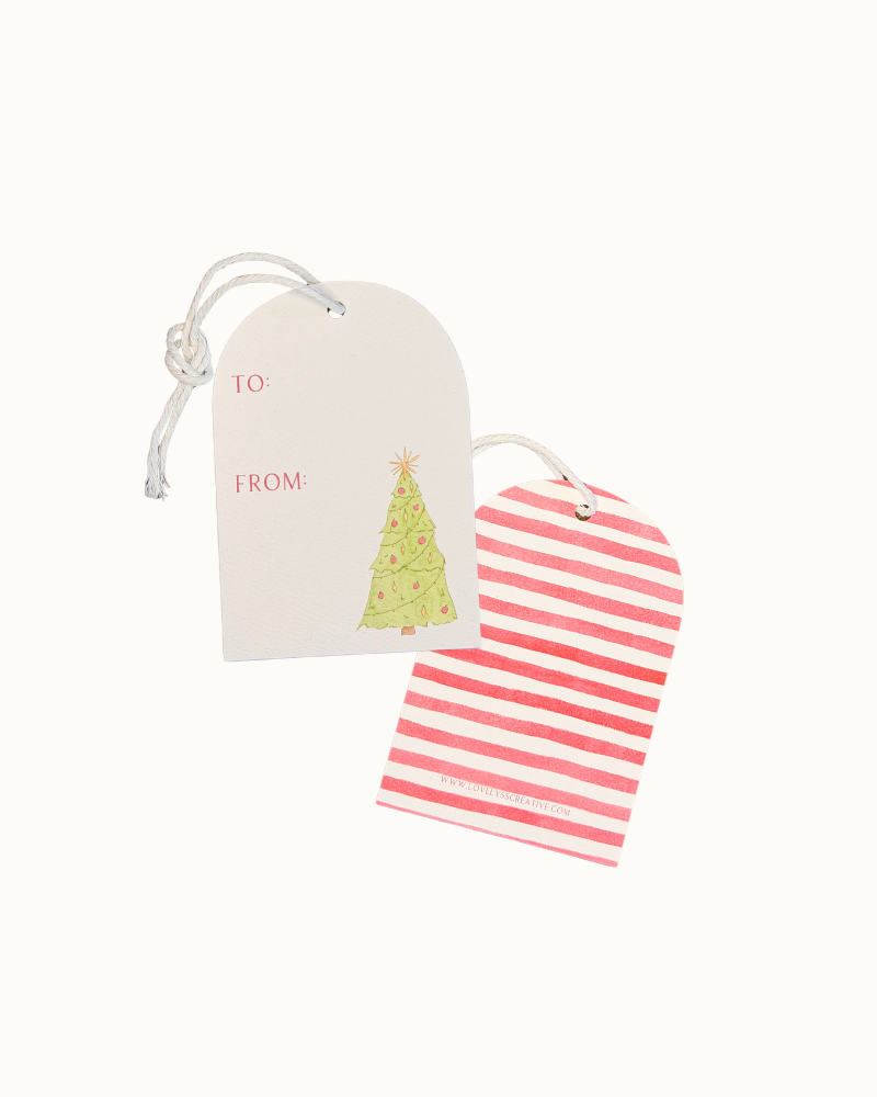 Tree Stripes Gift Tags, 6 Pack