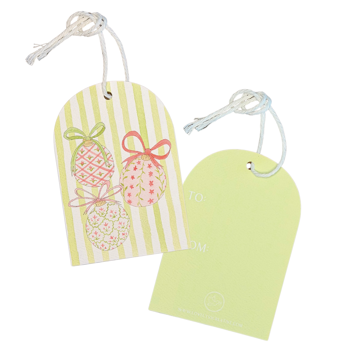 Floral Ornaments Gift Tags, 6 Pack