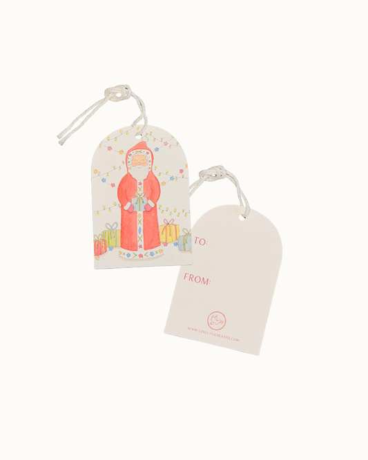 Santa's Cheer Gift Tags, 6 Pack