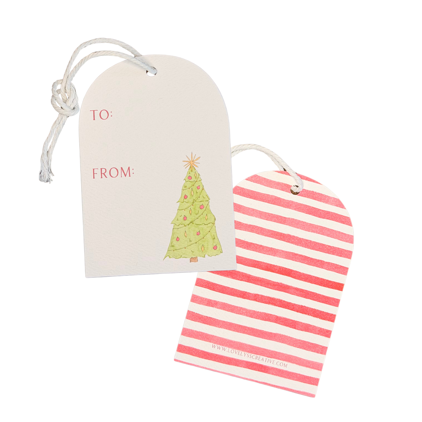 Tree Stripes Gift Tags, 6 Pack