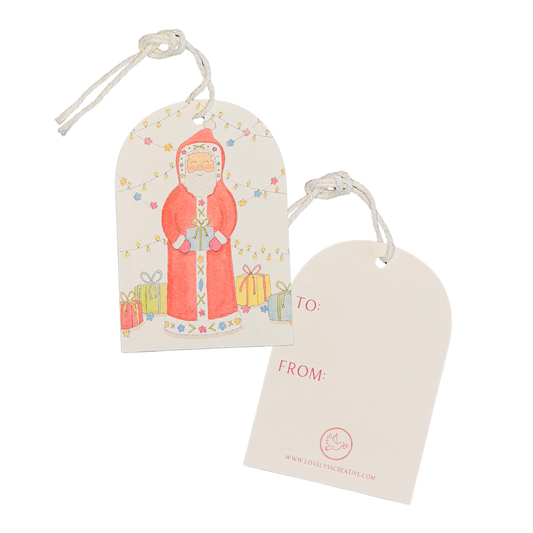 Santa's Cheer Gift Tags, 6 Pack