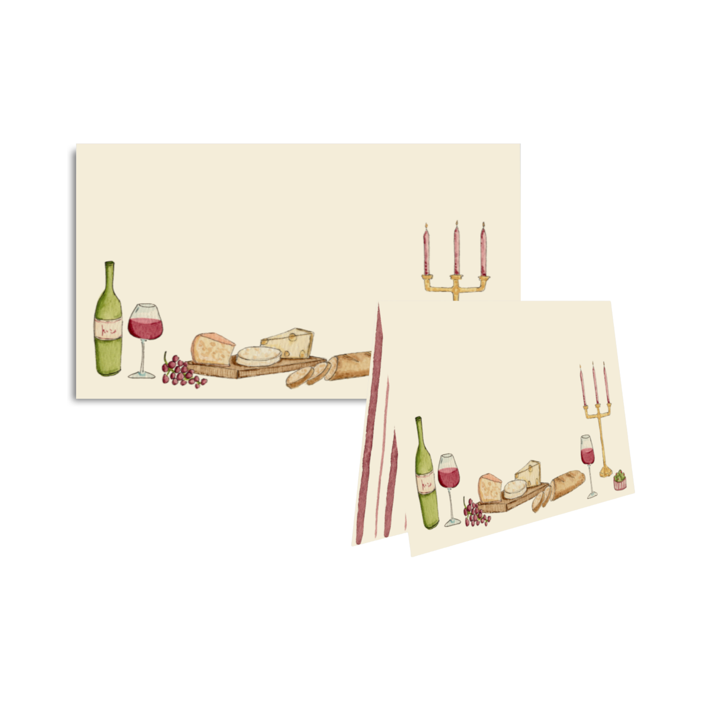 Wine & Cheese Place Card, 10 Pack